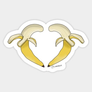 Banana Heart Sticker